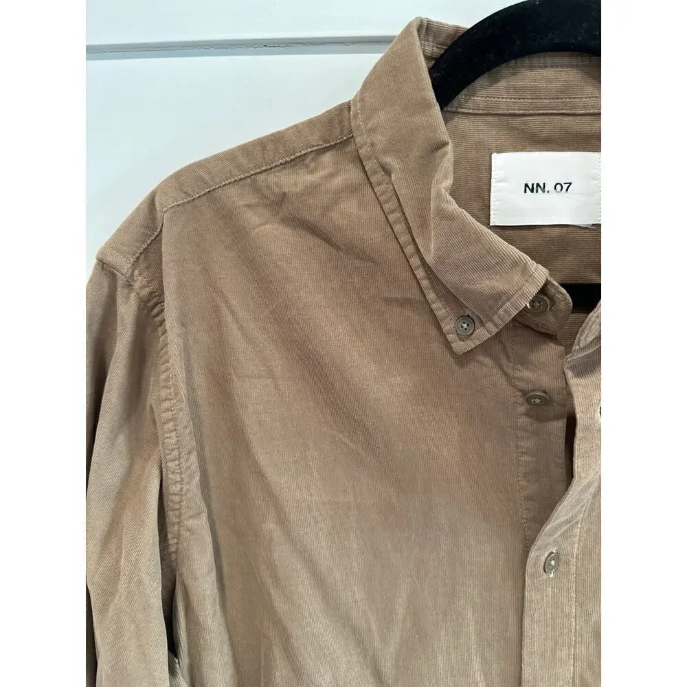 NO. 07 Arnie Corduroy Button Down Shirt Size XL